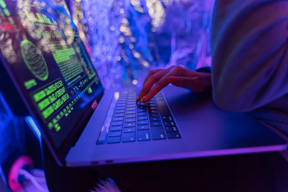 Person reviewing account security settings on a laptop