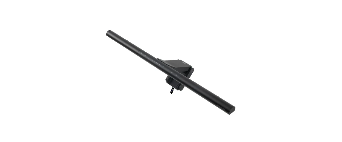 BenQ ScreenBar Pro 본체와 상단 조작 버튼, 모니터 거치대