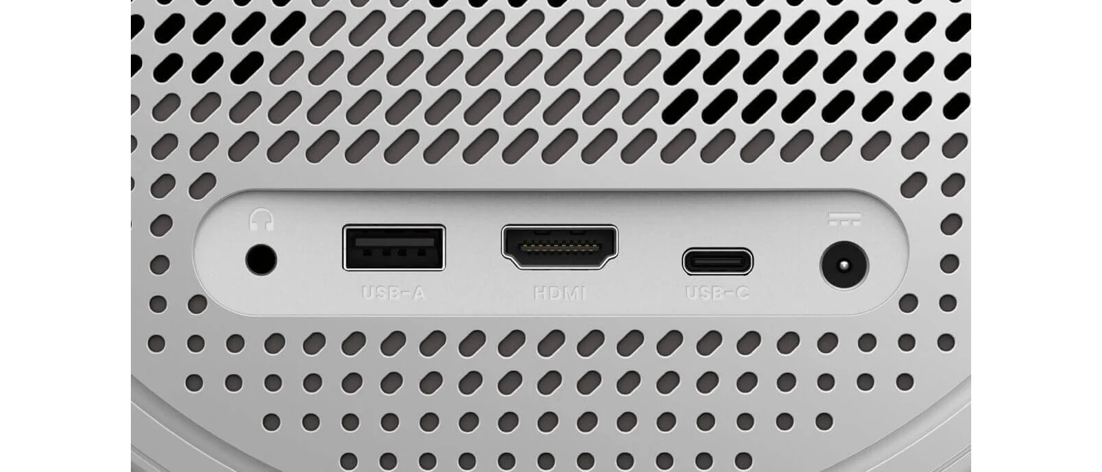 GV50의 HDMI와 USB-C, 오디오 연결부