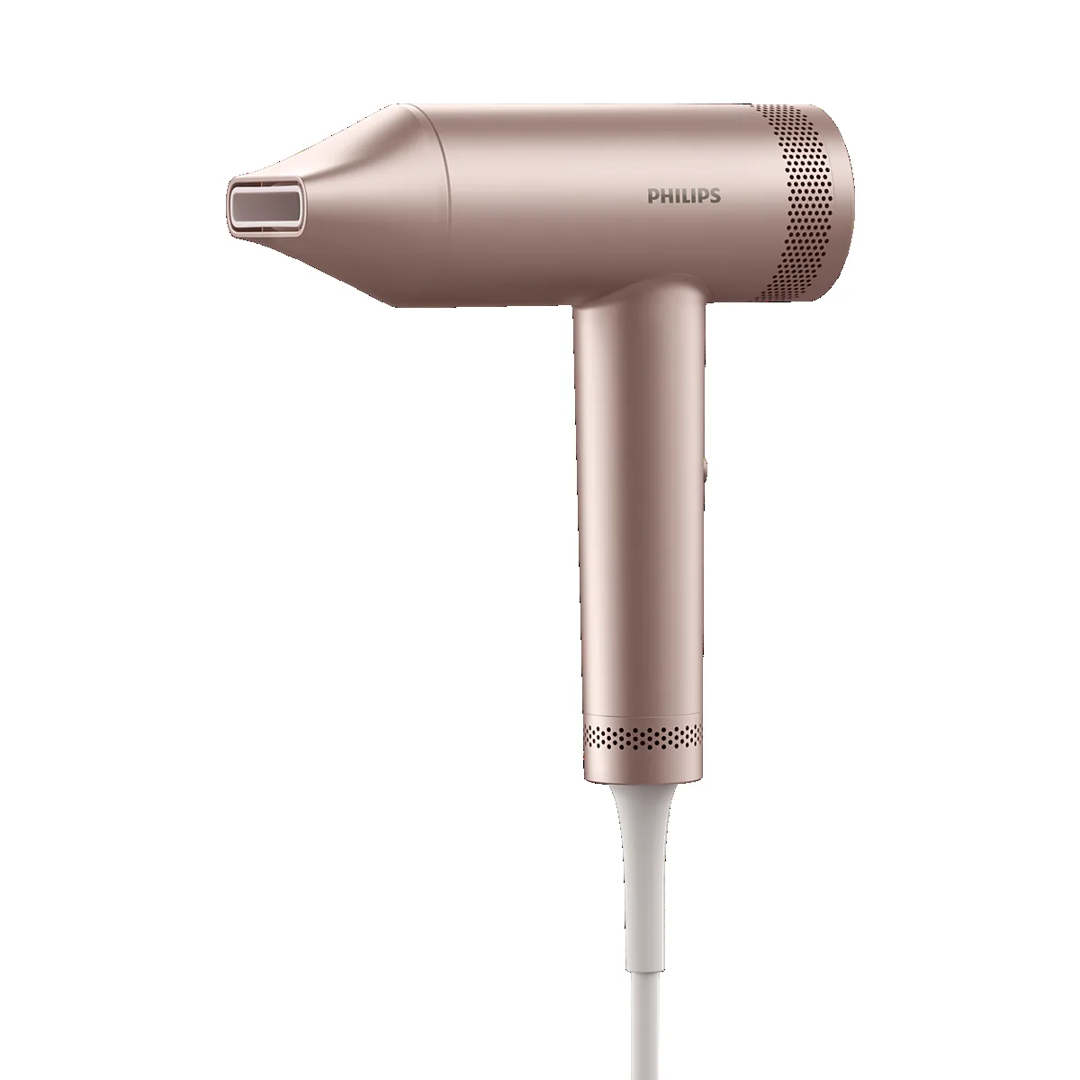 Philips BHD837/09에 집중 노즐을 장착한 측면