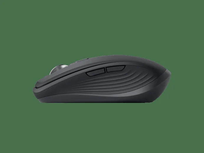 Logitech MX Anywhere 3S의 낮은 측면과 엄지 버튼