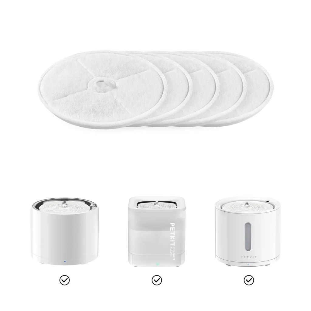 PETKIT Filter Unit 3.0 원형 필터 다섯 개와 호환 정수기
