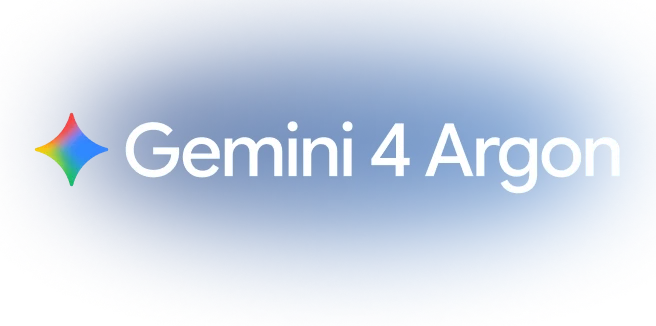 파란 배경의 Gemini 4 Argon 로고