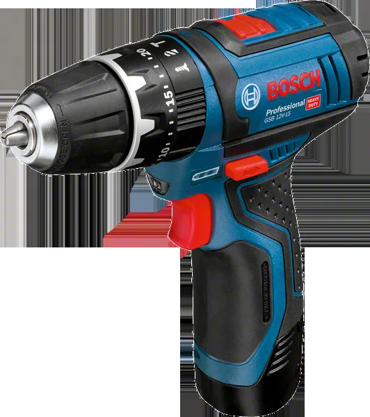 보쉬 GSB 12V-15 충전드릴의 본체와 클러치 링