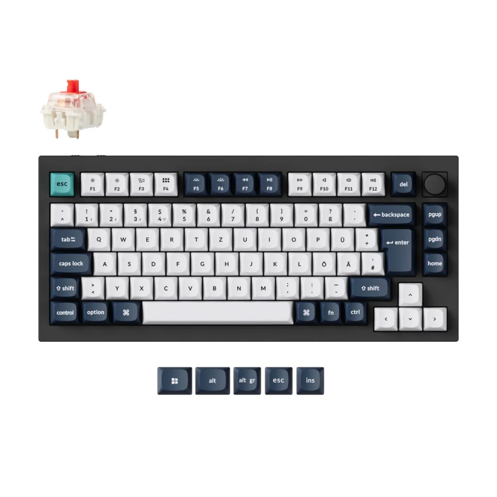 Keychron Q1 Max ISO 독일어 배열과 교체 키캡