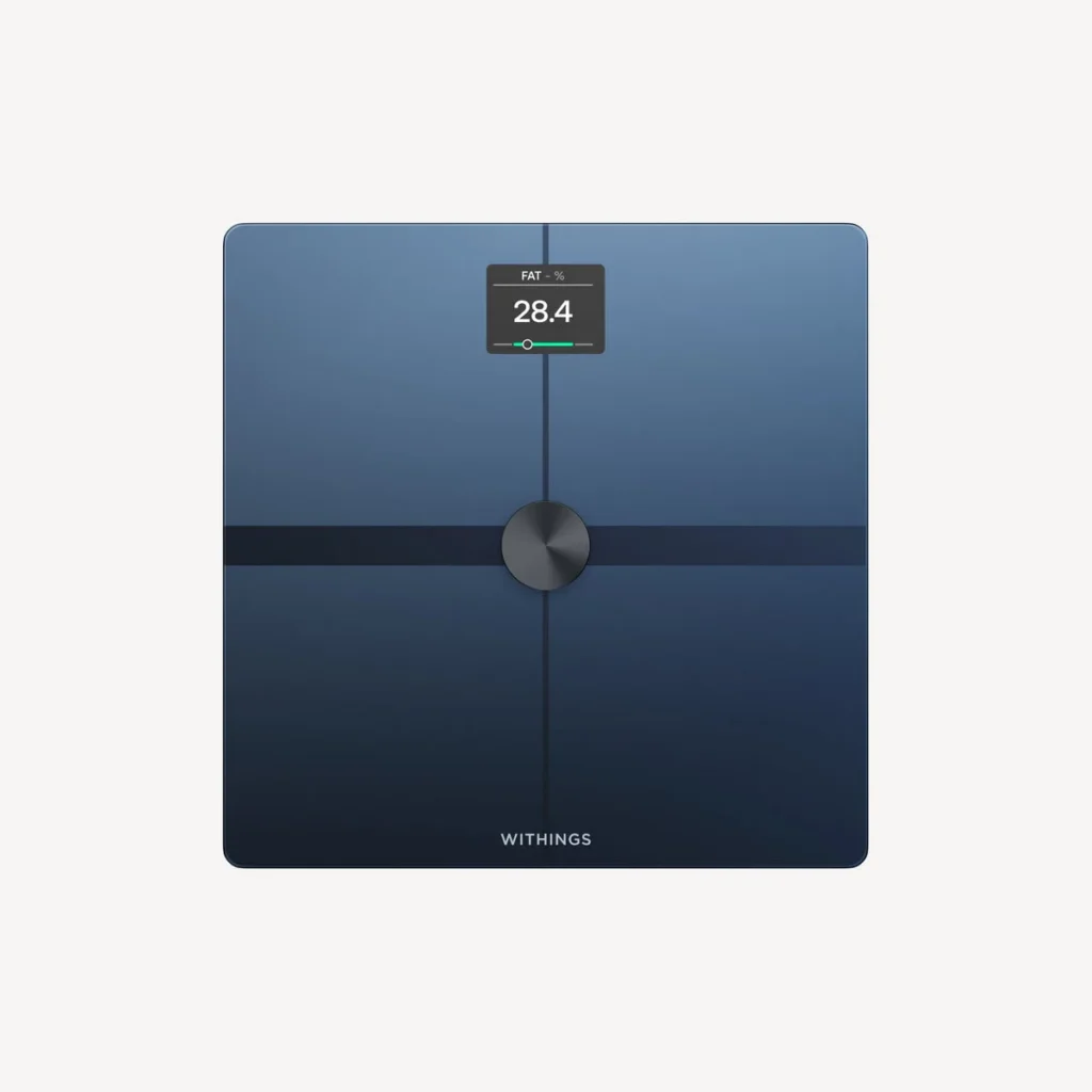 Withings Body Smart 체중계와 체성분 표시창