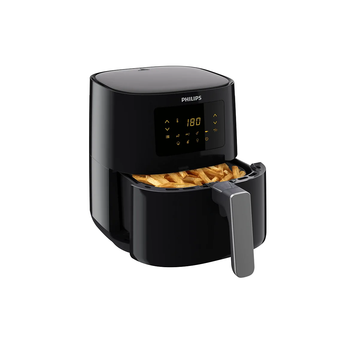 Philips HD9252/70의 열린 바스켓과 감자튀김