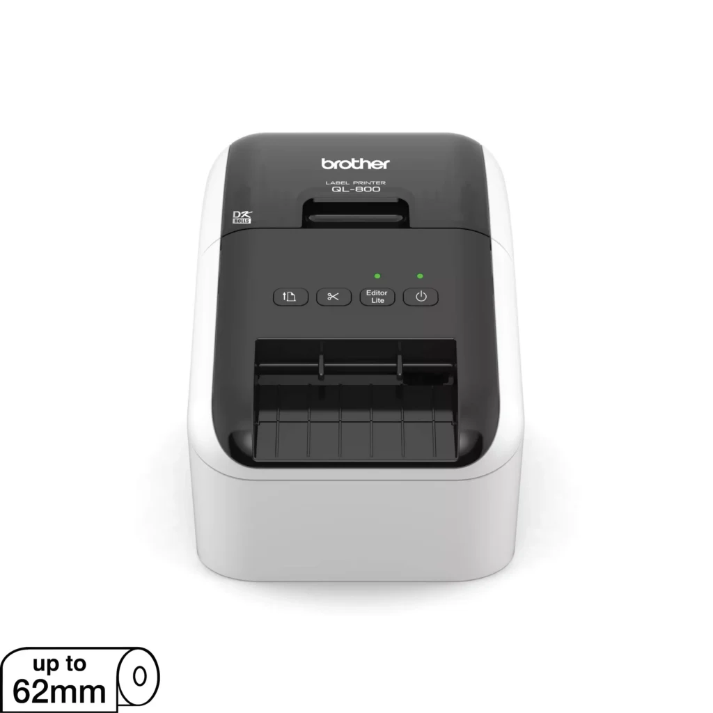 감열식 구조의 예시인 브라더 QL-800 본체