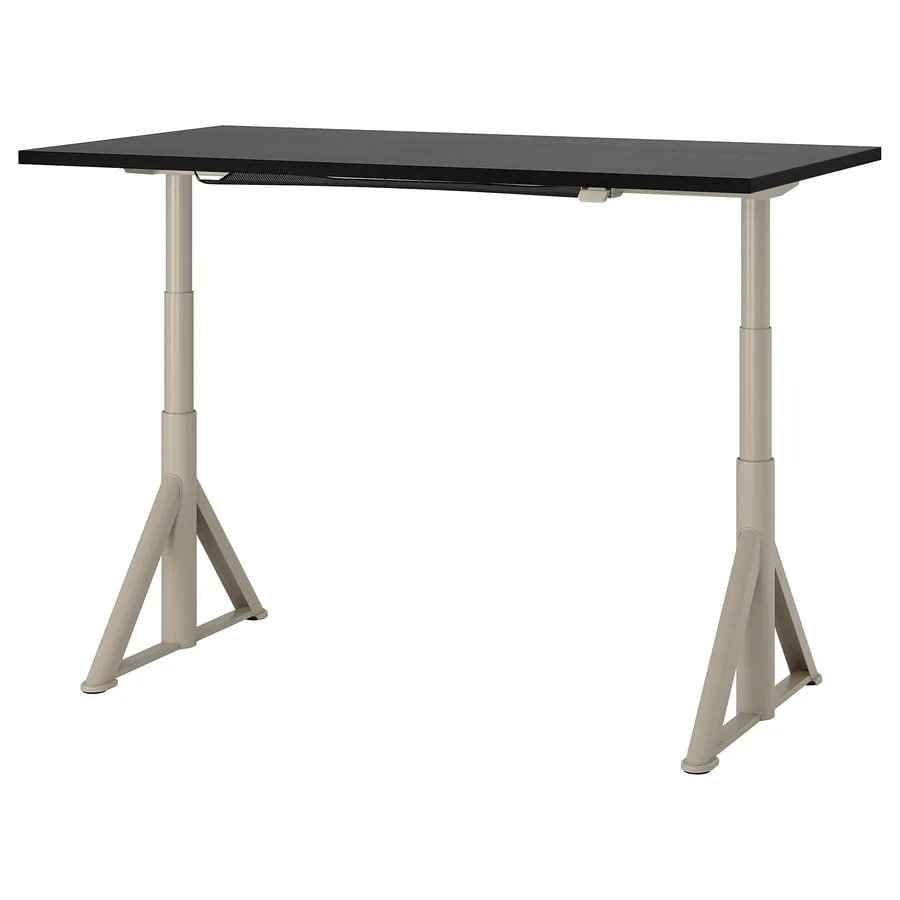 IKEA IDÅSEN 160×80cm 상판과 승강 프레임, 상판 아래 전선정리망