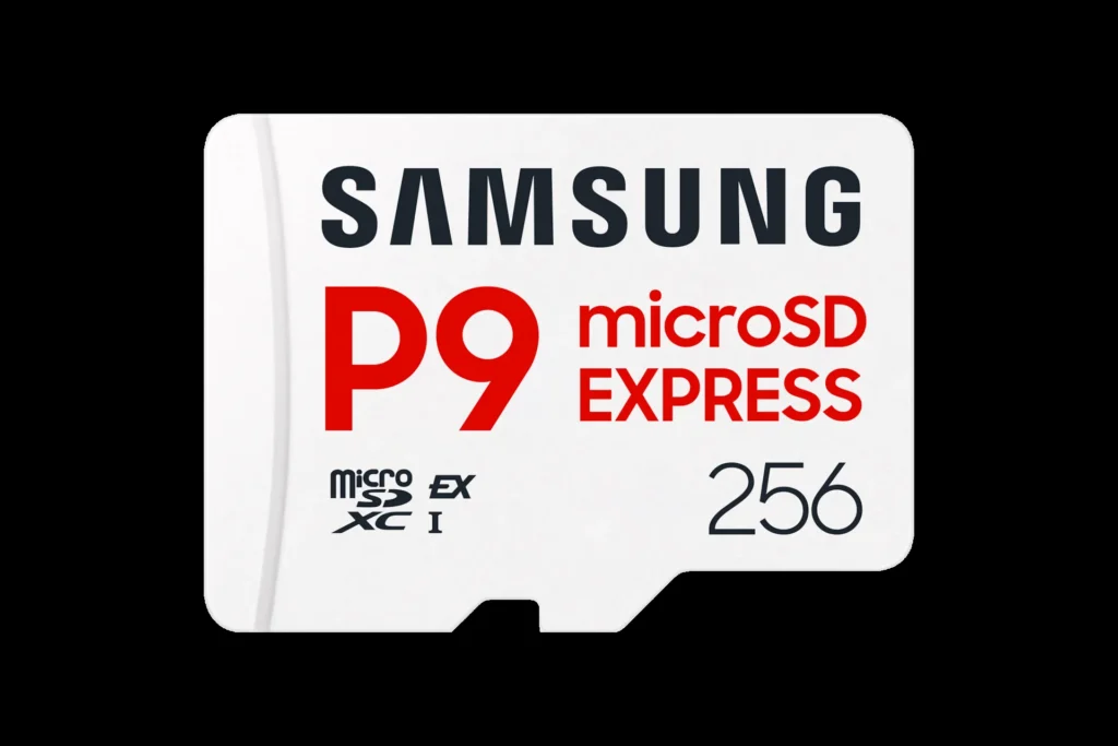 삼성 P9 Express 256GB 카드 앞면과 EX 표시