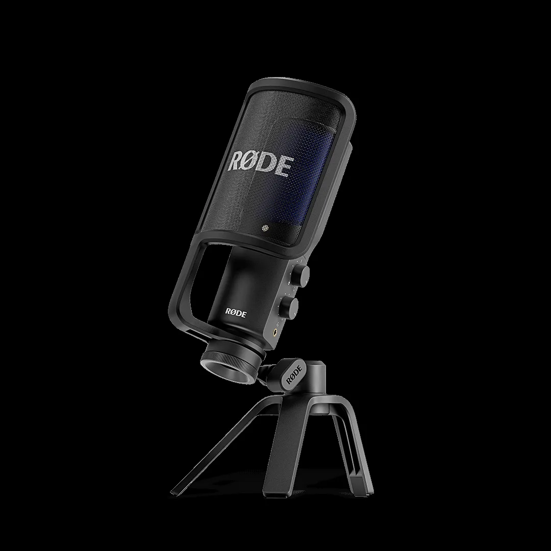 RØDE NT-USB+ 마이크와 탁상 스탠드