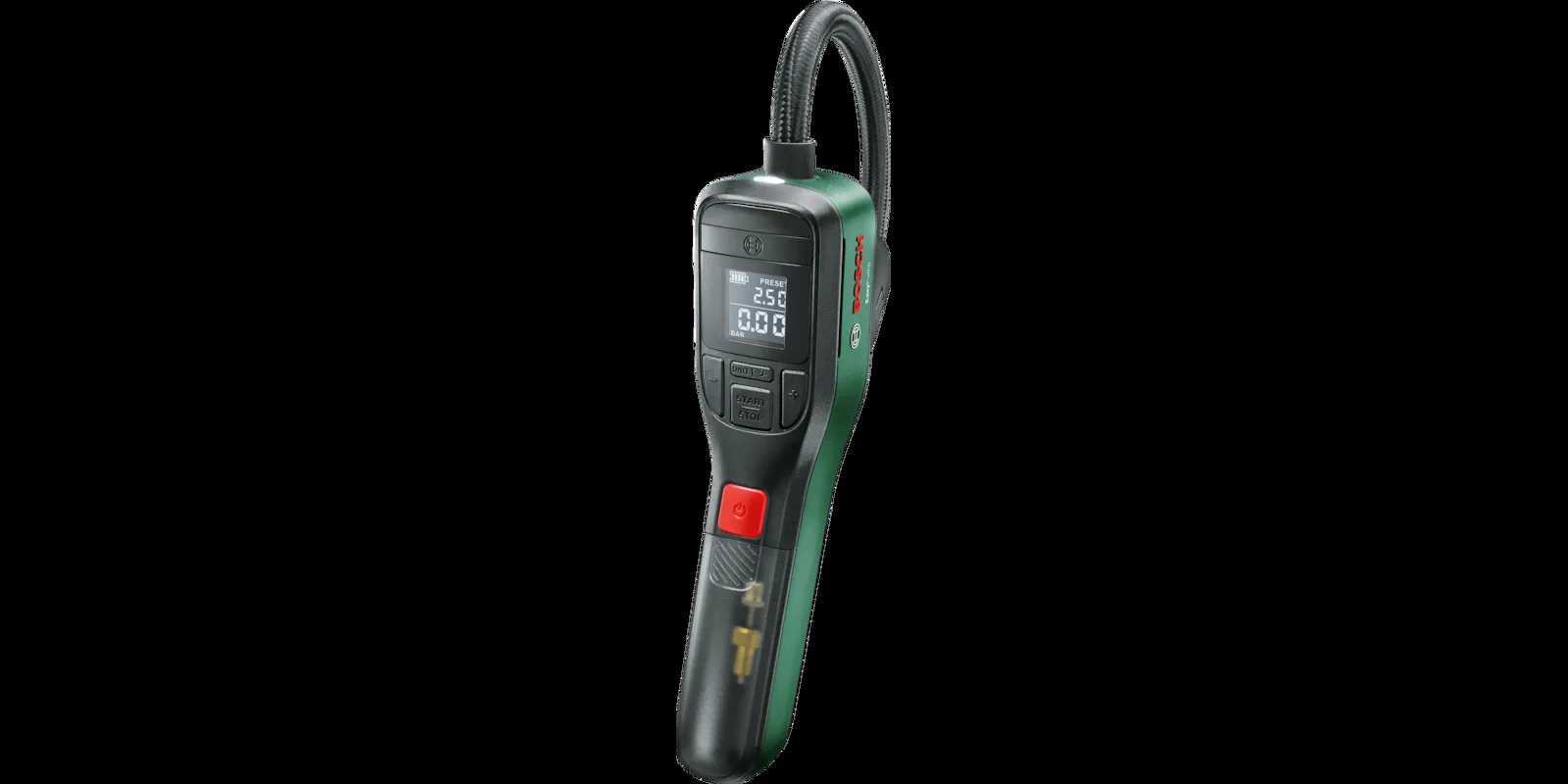 Bosch EasyPump의 표시창과 설정 버튼, 호스