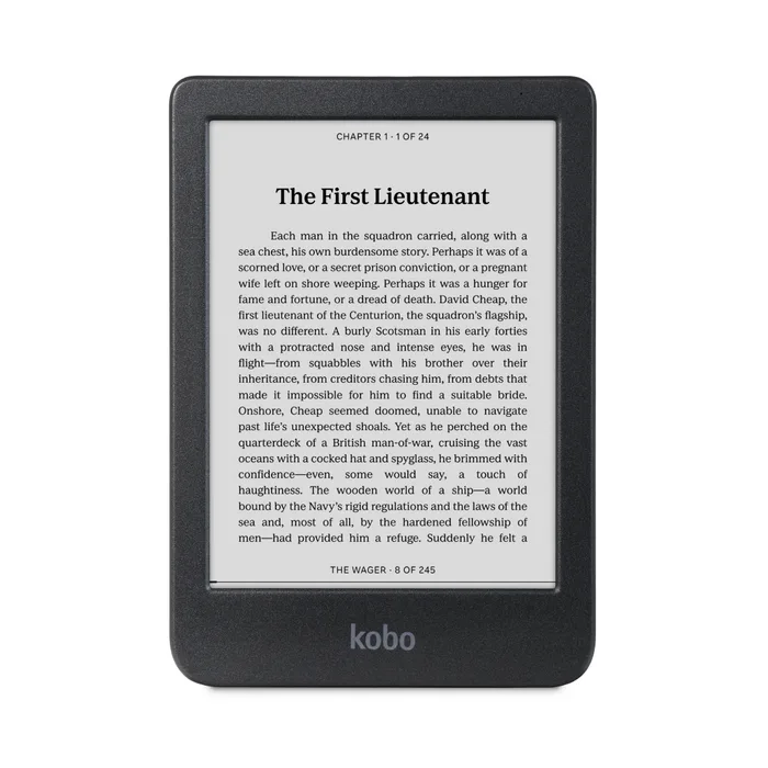 Kobo Clara BW의 흑백 본문 독서 화면