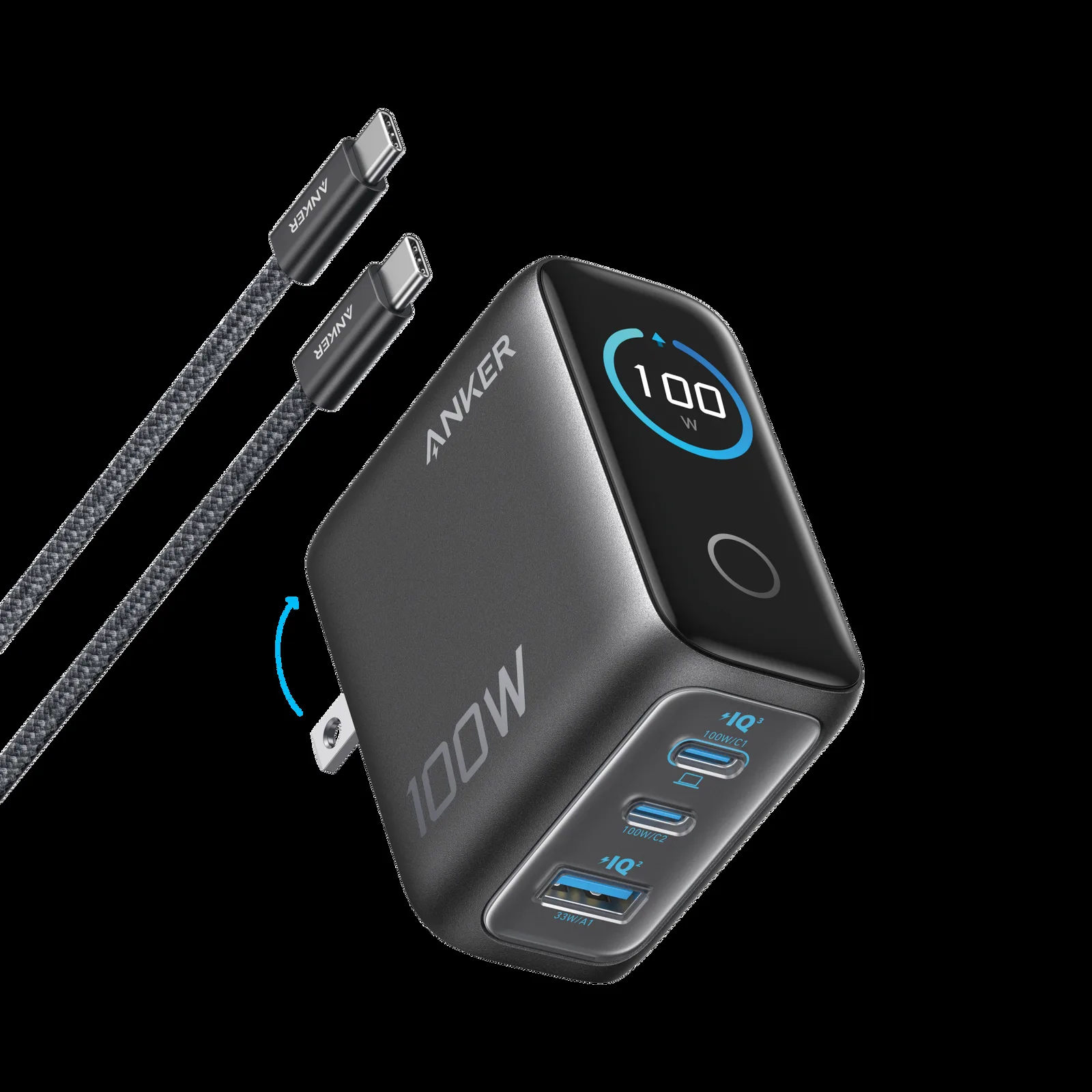 Anker 100W 3포트 Smart Display 충전기의 제조사 제품 이미지