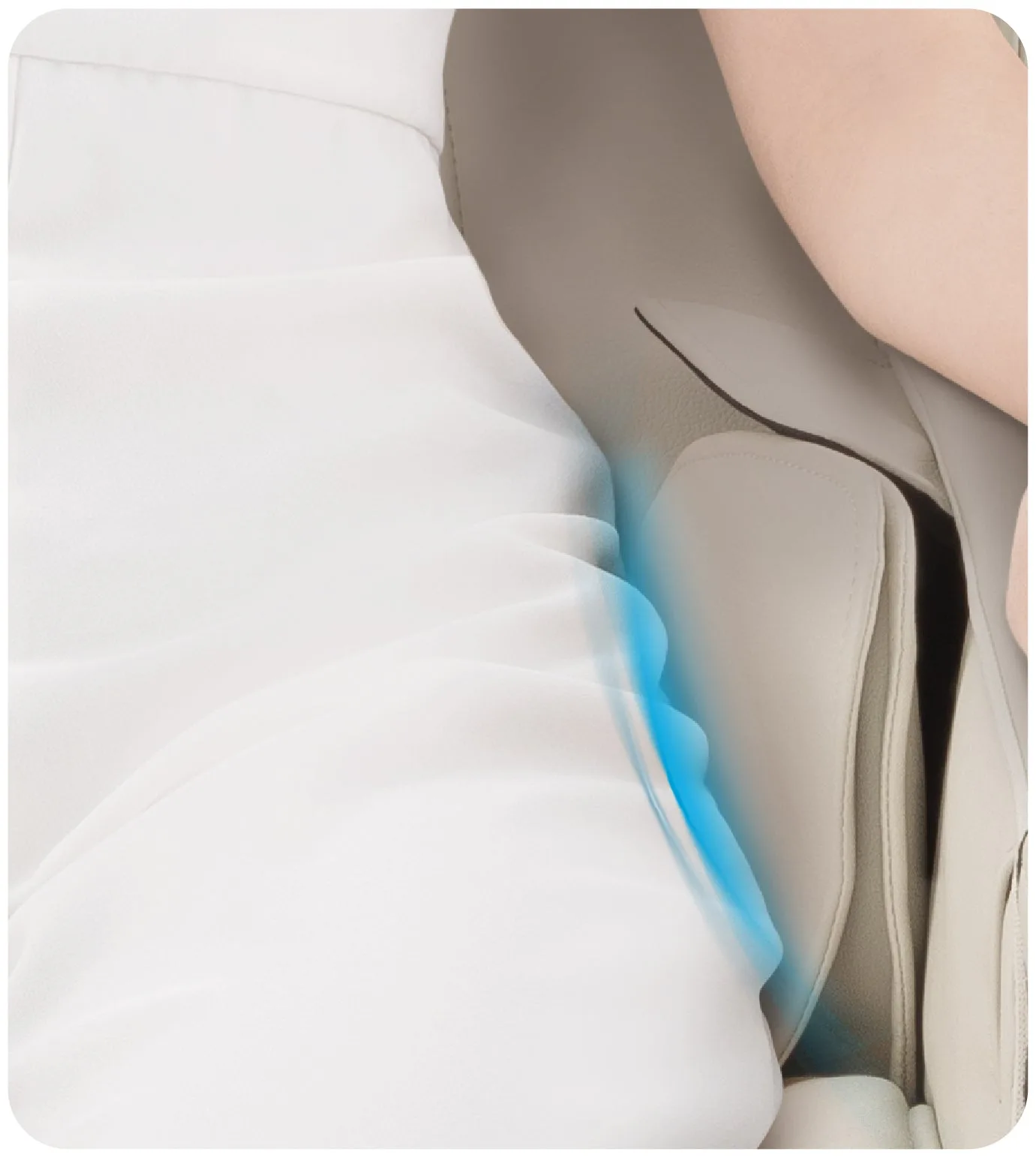 OSIM uDivine V3 허벅지 옆 에어백 위치