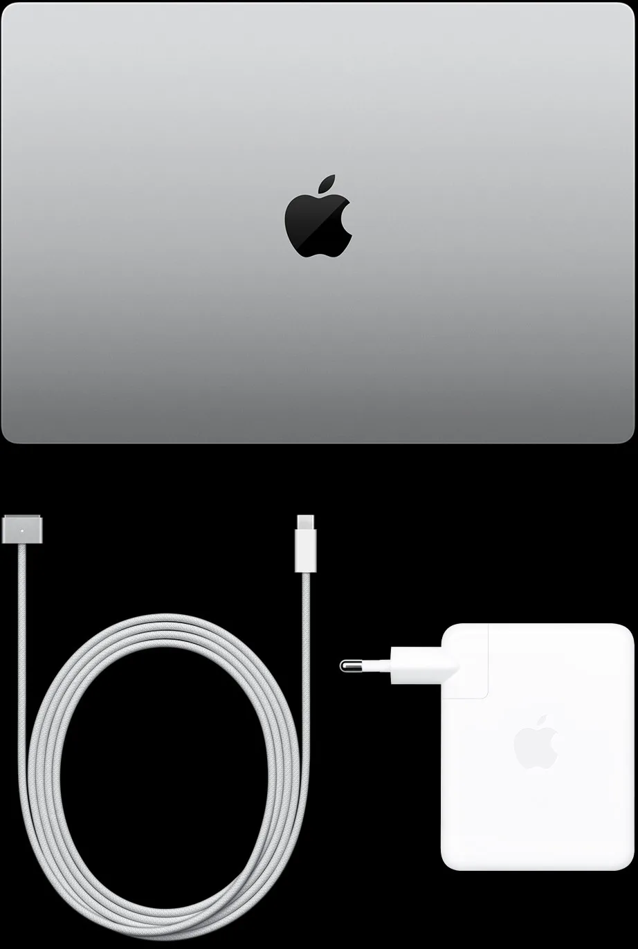 Apple MacBook Pro 16의 본체·MagSafe 케이블·전원 어댑터